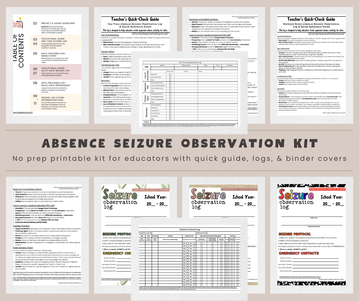 Comprehensive Absence Seizure Observation Kit